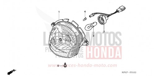 HEADLIGHT (1) ANF125T5 de 2005